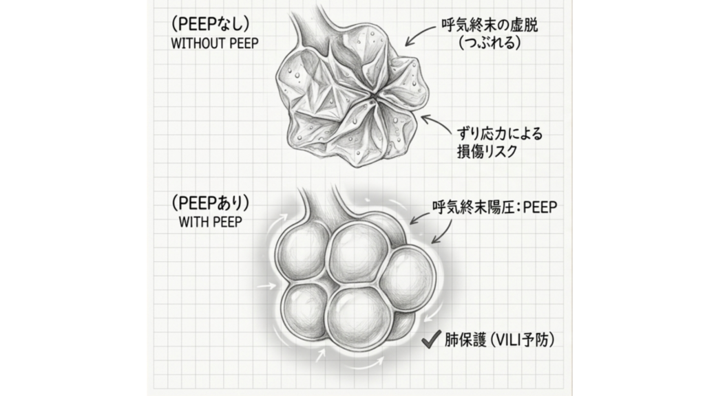 VILI予防のためのPEEPを解説